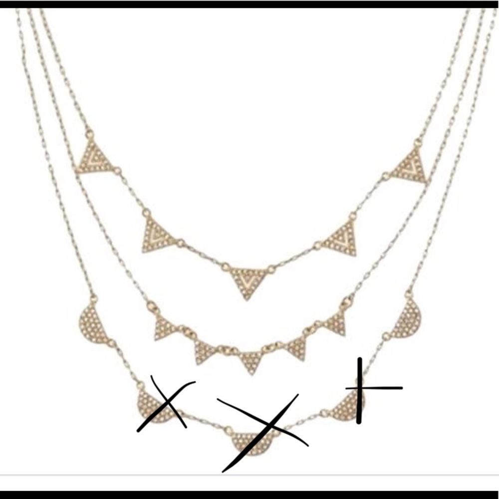 Stella and Dot Gold Crystal Pave Necklace